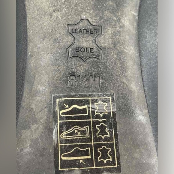 TORY BURCH Black Chelsea Leather Ballet Flats Shoes Womens Sz 8.5 M - Picture 8 of 8